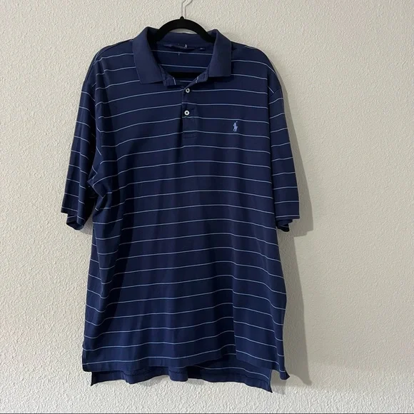 Polo Golf Ralph Lauren Blue Tag Mens Collard Short Sleeve Shirt Size XL - Picture 1 of 6
